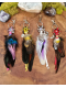 Porte clés, bijoux de sac attrape rêves avec plumes naturelles