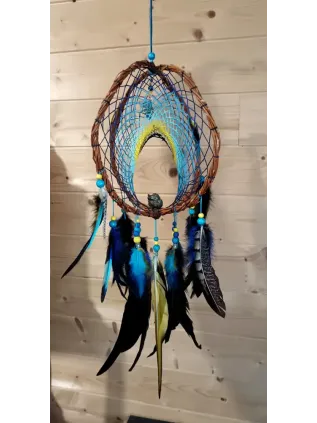 3D Dreamcatcher Golden Dragon Labyrinth - Pyrite Talisman