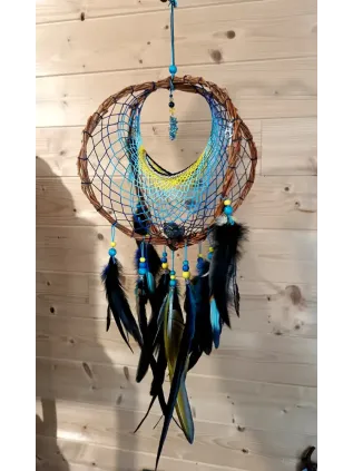 3D Dreamcatcher Golden Dragon Labyrinth - Pyrite Talisman