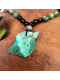 Men's Shamanic Necklace Peaceful Warrior - Malachite