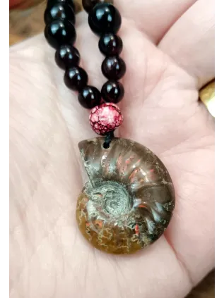Collier Chamanique Homme Ammonite | Le Voyageur Éternel
