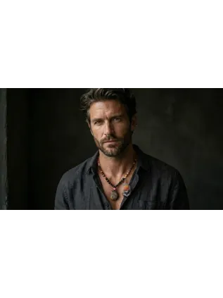 Collier Chamanique Homme Ammonite | Le Voyageur Éternel