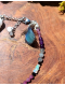 Bracelet de Cheville Chamanique "La Tortue des Lagons" - Abalone & Plumes Sacrées