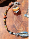 Bracelet de Cheville Chamanique "Le Sable Doré" - Pierre de Soleil & Cauri