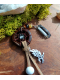 Bijou de Cheveux Chamanique "Foudre Céleste" – Totem Aigle & Cristal de Roche - Fait Main