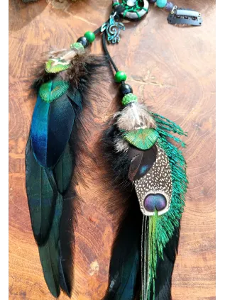 Bijou Cheveux Chamanique Nacre Sauvage – Tortue & Labradorite