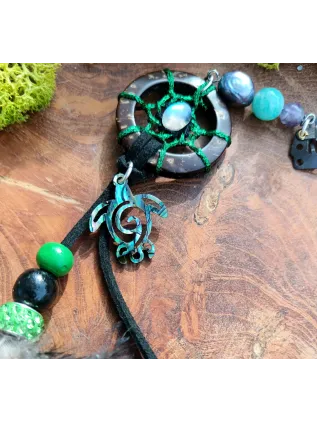 Bijou Cheveux Chamanique Nacre Sauvage – Tortue & Labradorite