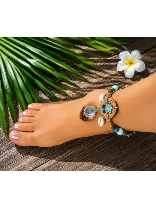 Bracelet Cheville Attrape-Rêves Terre de Nacre | Argent 925