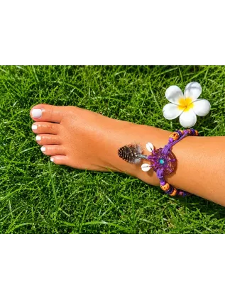 Bracelet Cheville Attrape-Rêves Opale d'Amazone | Argent 925