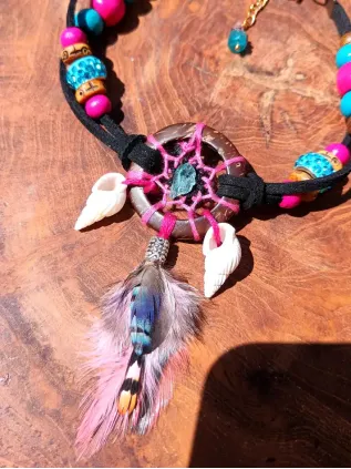 Bracelet Cheville Attrape-Rêves Lagon Tropiques Apatite
