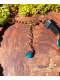 Bracelet de Cheville Attrape-Rêves Chamanique "Le Lagon des Tropiques" – Apatite & Tourmaline Rose