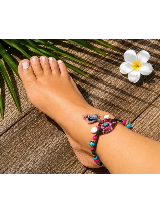 Bracelet Cheville Attrape-Rêves Lagon Tropiques Apatite