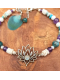 Bracelet de cheville artisanal lotus labradorite | Les Plumes d'Amazone