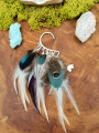 Souffle Boréal - Bijou d'oreille chamanique aux plumes sauvages et totem Ours