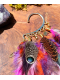 Sunset Lover - Earcuff chamanique en pierres et plumes
