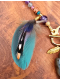 Der Fuchs der Morgenröte – Schamanische Labradorit-Kette mit natürlichen Federn | Intuitiver Erdungs-Schmuck