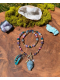 Der Fuchs der Morgenröte – Schamanische Labradorit-Kette mit natürlichen Federn | Intuitiver Erdungs-Schmuck