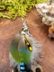 Bijou de cheveux serpent et plumes naturelles - Amazone