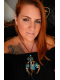 Shamanic Dreamcatcher Necklace with Bear Paw & Pyrite Ammonite