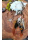 Collier renard cristal de roche Entre givre et flamme
