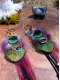 Eden Tropical – Ethnic Earrings with Abalone and Peacock Feathers