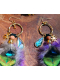 Boucles d'oreilles abalone Eden tropical | Plumes