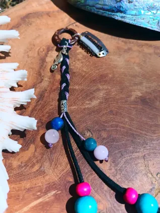 Bijou de cheveux Le lagon rosé | Pierres et plumes