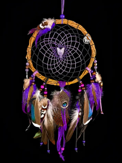 Wolf Romance – Schamanischer Amethyst-Wolf-Traumfänger | Intuition & Nachtschutz
