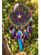 Shamanic Dreamcatcher "Une Étoile au Soleil": Starfish & Handcrafted Sari