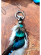 Boucles d'Oreilles Chamaniques Le Loup du Crépuscule – Apatite & Plumes