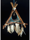 Attrape-Rêve 3D Tipi Entre Deux Mondes – Ours en Œil de Tigre & Plumes