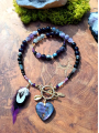 Collier Chamanique « Cœur du Désir » | Labradorite Violette & Opale d'Éthiopie