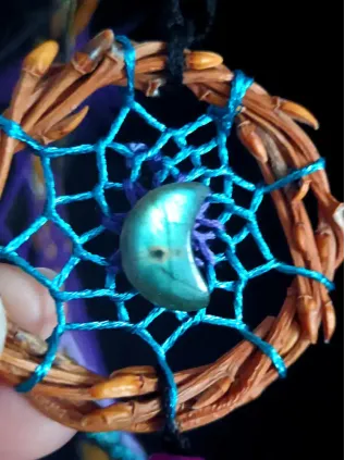 L'Éclipse d'Améthyste — Attrape-Rêves 3D Lumineux & Chamanique