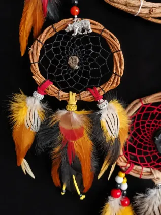 Attrape-Rêves Chamanique Roue de Médecine « La Spirale Sacrée » | 4 Directions