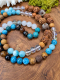 Mala Chamanique 108 Perles « L'Étoile des Terres Sauvages » | Labradorite & Rudraksha
