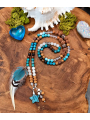 Mala Chamanique 108 Perles « L'Étoile des Terres Sauvages » | Labradorite & Rudraksha