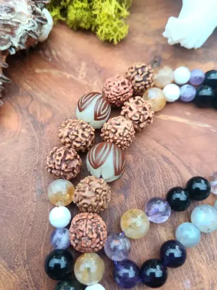 Mala Chamanique 108 Perles « Les Reflets Secrets » | Labradorite Violette