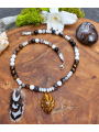 'Snow Fox' Tiger Eye Necklace | Ethnic Fox Totem Jewelry